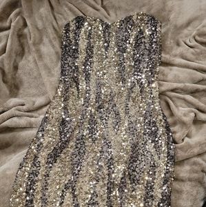 Strappless Scala Sequin Dress